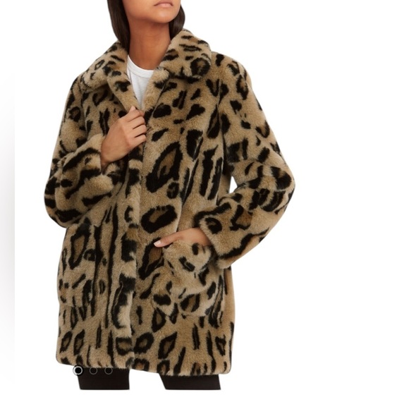 Stand Studio  Alexa Leopard faux fur coat - Picture 1 of 7